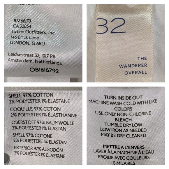 Pilco/Anthropologie Overalls EUC $149 Size 32       J1632 - Picture 7 of 8